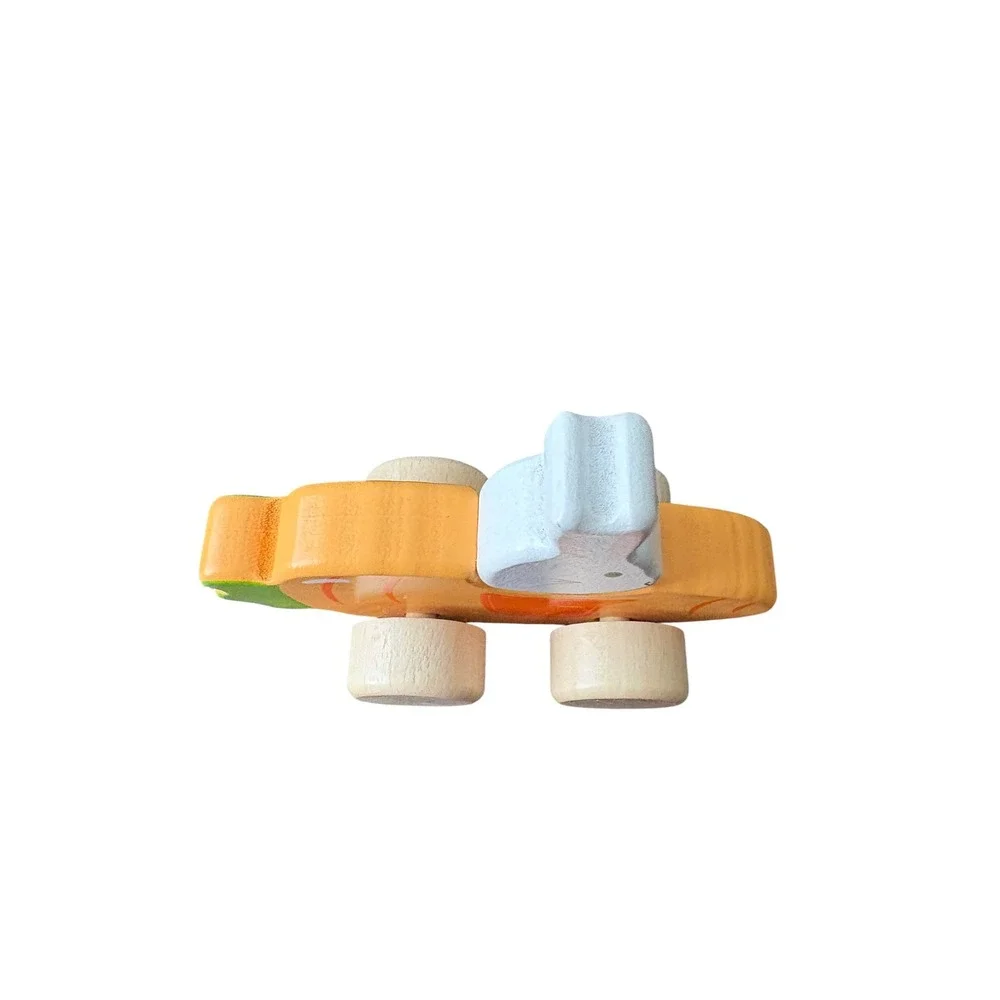 Hobby Lobby Wooden Bunny Carrot Push Toy Rolling Rabbit Easter Spring Wood Wheel